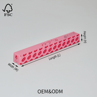 Carton recyclable FSC imprimé personnalisé, boîte d'emballage de brillant à lèvres supérieure et inférieure de stratification mate imperméable à l'eau