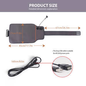 腰部和腹部加热垫-3种加热和按摩设置，可调节带是下背部疼痛和腹部痉挛的理想选择 - Product Image 3