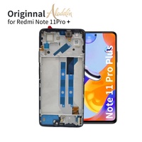 Pièces de rechange de téléphone portable d'origine Service Pack LCD pour Xiaomi Redmi Note11 Pro Plus Téléphone portable LCD de remplacement avec cadre