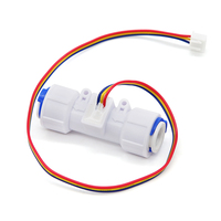 Capteur de débit d'eau pour boissons (café, liquides) 3/8 à raccord rapide 0,3-4 L/min en POM ZJTM-05B Débitmètre à sortie impulsionnelle NPN