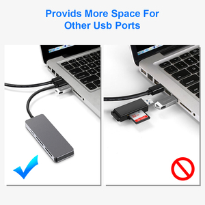5 in 1 USB 3.0 5Gbps เครื่องอ่านการ์ดหลายช่อง CF CFast <span class=keywords><strong>SD</strong></span> <span class=keywords><strong>XD</strong></span> TF หน่วยความจำสมาร์ทกล้อง5ช่องติดตั้งภายนอกประเภท <span class=keywords><strong>MMC</strong></span> การ์ด - Product Image 3