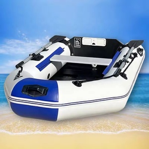 WELLSURF Bateau d'assaut gonflable 230 cm pour 2 personnes, canoë, bateau rapide avec plancher en bois pour la pêche en rivière, lac, piscine 01 Bateau d'assaut gonflable - Product Image 3