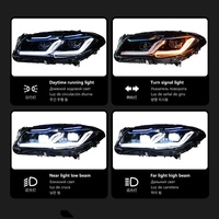 Conjunto de Faros Delanteros para BMW Serie F105 F18, Modelos 11-17, con Luces Diurnas Dobles G38 y Lentes Golden Eye