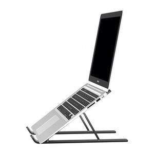 X604-1 Cheap Aluminum Ergonomic Vertical Foldable Laptop <b>Stand</b> for Tablet <b>PC</b> 11-17inch Laptops Adjustable Height 6 Speeds - Product Image 4