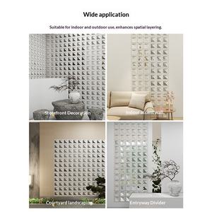 <span class=keywords><strong>Brique</strong></span> en PU à grand format en forme de triangle oblique, composant de ciment, double face, légère, creuse, pour mur de fond - Product Image 4