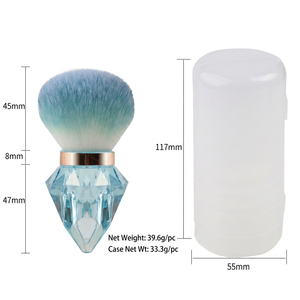 Brosse à poussière pour ongles en forme de diamant, poils synthétiques doux, nettoyeur de poudre pour manucure, pour salon de manucure, vente en gros, OEM, marque privée - Product Image 4