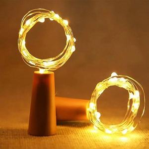 Guirnalda de Luces LED de 2m con 20 Luces, Impermeable, con Batería, Cable de Cobre, Luces Intermitentes para Botellas, Decoración para Fiestas, Bares, Bodas, Botella de Vino con <span class=keywords><strong>Luz</strong></span> - Product Image 3