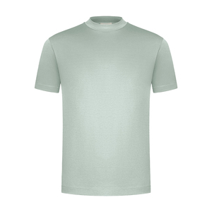 Wholesale 100% Cotton Knitted Custom Logo Lifestyle Casual Breathable & Quick Dry Short Sleeve Premium Shine T-Shirts for Men - Product Image 4