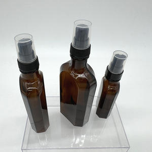Bouteilles d'huile cosmétiques de luxe flacons de pompe en verre ambré plat pour huiles essentielles de parfum marque personnalisée disponible - Product Image 6