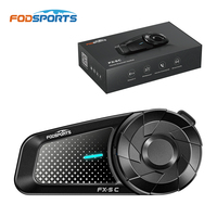 Casque Bluetooth pour moto Fodsports FX-SC, haut-parleurs stéréo Hi-Fi sans fil 5.4, système audio étanche pour la conduite
