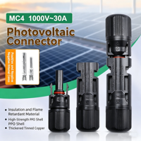 Solar-PV-Steckverbinder IP67 Wasserdicht 30A 1000V Kupferlegierung Verzinnt PPO-Gehäuse Anschlussklemme 2,5-6mm für Dach-Solaranlagen