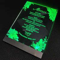 Carte vidéo personnalisée en acrylique 3D LED musicale, style romantique, écologique, pour mariage, anniversaire, menu