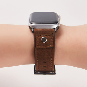 สายนาฬิกาหนังแท้แบบถอดเปลี่ยนได้ Upro สำหรับ Apple Watch 1-10 ใช้ได้กับ iWatch 38-49 มม. สายหนังวินเทจ - Product Image 4