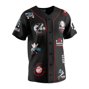 Maillot de baseball/softball tendance hip-hop avec design personnalisable, tissu léger et respirant - Product Image 3