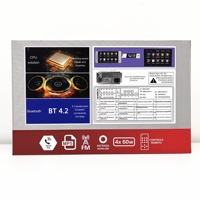 Lecteur MP5 pour voiture avec écran IPS de 9 pouces, émetteur FM, stéréo/WiFi, port USB mains libres, prise en charge MP3/MP4, son haute résolution, garantie 1 an