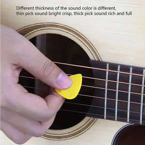 ปิ๊กกีตาร์เปล่าราคาถูก สีสันสดใส พิมพ์โลโก้ได้ ความหนา 0.51 มม.-0.96 มม. สำหรับเครื่องดนตรีประเภทอะคูสติก เบส และเครื่องสายอื่นๆ - Product Image 2
