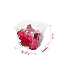 herbes rectangulaires suspendus de 0.75oz pour l'emballage d'herbes fraîches Boîte en plastique à clapet jetable transparente