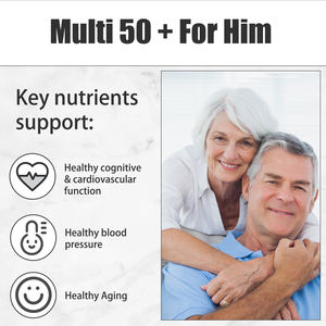 Meilleures ventes Multi <span class=keywords><strong>50</strong></span>+ pour lui Comprimés <span class=keywords><strong>multivitamin</strong></span>és Immunité Santé musculaire et nerveuse Soutien cognitif Métabolisme énergétique - Product Image 6