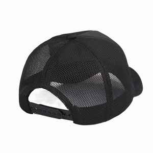 High Quality Retro Portable 6-Panel 112 Cap Style Structured Mesh Trucker <b>Hat</b> with Leather Patch Logo - Product Image 5