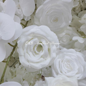 DKB 2024豪華ホワイト5Dフラワーウォール背景パーティーデコレーションフラワーウォール8ft X 8ft背景背景花カーテンロールアップ - Product Image 5