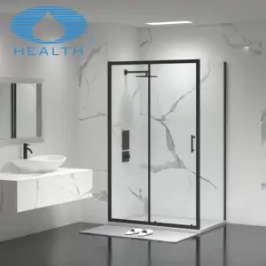 Porta doccia con cornice in fabbrica porta doccia scorrevole in vetro temperato per bagno personalizzata