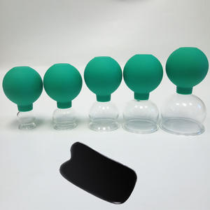 5 Set Alat Cupping Wajah dan Mata Silikon+Kaca, Terapi Vakum Medis Cina Anti-Kerut, Pemijat Pengangkat Wajah Guasha - Product Image 3
