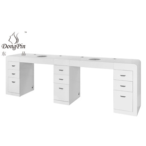 Mesa de manicura Dongpin Beauty 3105 blanca de doble estación con extractor de aire para uso en salón - Product Image 2