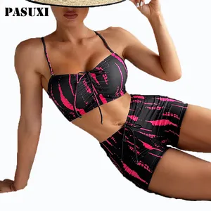 PASUXI Wholesale Backless Bathing Suits for Women 2 Piece Bikini Beach Cover Up Swimsuit New Design Unique Swimwear Beachwear
