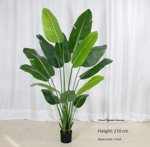 Palmier artificiel en pot, Bananier du voyageur, Décoration, Feuilles artificielles d'intérieur, Plante verte, Plantes artificielles, Bananier - Product Image 3