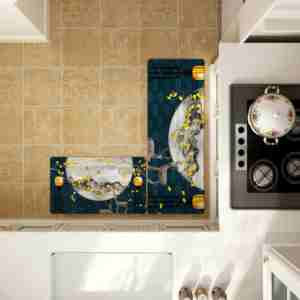 Tappetino Antifatica Geometrico per Pavimento, Facile <span class=keywords><strong>da</strong></span> Pulire, Impermeabile, Antiscivolo, in Gomma Espansa, Tappeto Comfort per Stare in Piedi - Product Image 6