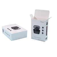 Boîte cadeau en carton blanc personnalisée en gros, avec lamination mate, couvercle rigide et base pour emballage d'écouteurs sans fil, d'écouteurs intra-auriculaires et d'écouteurs
