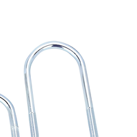 Boulon en U carré en acier au carbone zingué avec écrous à plaque et rondelles, fixation en U pour système de suspension de camion à ressorts à lames