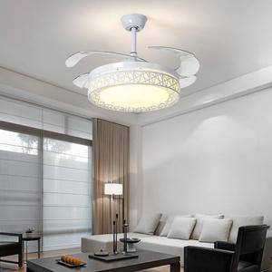 Ventilateurs de plafond modernes à LED de 42 pouces avec moteur à courant continu télécommandé, conception spéciale, corps de lampe en métal - Product Image 3