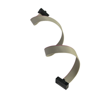 Kabel Ekstensi Data IDC 2.54 Pitch 6/8/10/14/16/20/40/50 Pin Sederhana dengan Konektor IDC Kabel Pita Datar dengan Tepi Merah