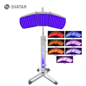 Svatar Máquina de Cultivo de Pelo PDT 7 Colores Azul/Amarillo/Rojo Luz PDT para Rejuvenecimiento DE LA Piel Eliminación de Líneas Finas