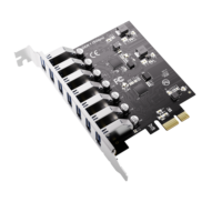 Original haute vitesse 7 ports PCI-E vers USB 3.2 Gen 1 carte complémentaire interne USB3 Hub Converter pour PC de bureau Stock disponible