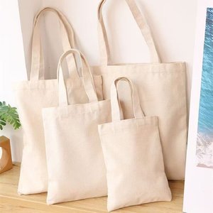 Personalize suas próprias sacolas de compras com logotipo impresso, sacolas de algodão tipo tote, sacolas de calico em branco, sacolas de praia para adultos. - Product Image 3