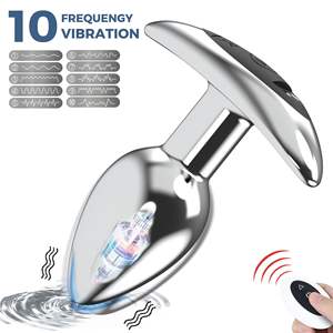Remote Control Stainless Steel Metal <span class=keywords><strong>Anal</strong></span> Plug untuk Dewasa Desain Berbobot Dengan Permukaan Halus yang Dipoles dan Alas yang Melebar Plug <span class=keywords><strong>Anal</strong></span> - Product Image 4