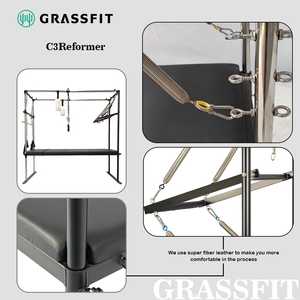 Table de Pilates trapèze en aluminium durable Grassfit <span class=keywords><strong>pour</strong></span> studio de gymnastique à domicile Cadillac Pilates équipement d'entraînement et de yoga - Product Image 5