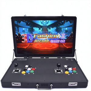 Máquina de <span class=keywords><strong>Juegos</strong></span> Arcade Portátil Recargable de 27 Pulgadas, Personalizable en Inglés, Consola de Joystick para 2 Jugadores, Gabinete Plegable para el Hogar - Product Image 1