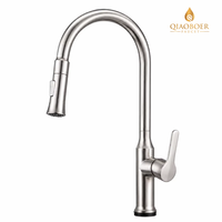 Robinet de cuisine en acier inoxydable à capteur tactile, mitigeur monocommande extractible, à poser sur évier