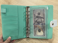 Carnet de budget A6 Tie Dye Macaron, classeur à feuilles mobiles, journal, carnet de suivi des dépenses, planificateur rechargeable et détachable