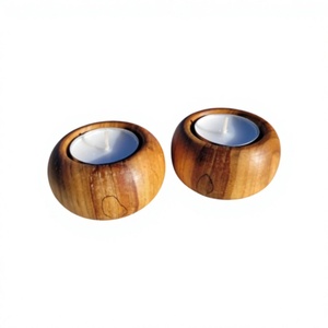 Wooden Handmade Eco-Friendly Rectangle <b>Tea</b> Light Holder Bowl Durable Home Decoration for Christmas - Product Image 6
