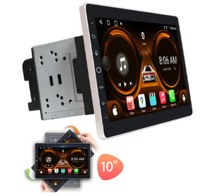 10 Inch Octa Core Universal Rotatable Touch screen Car Stereo Carplay Car Android Radio DVD MP5 Multimedia Player