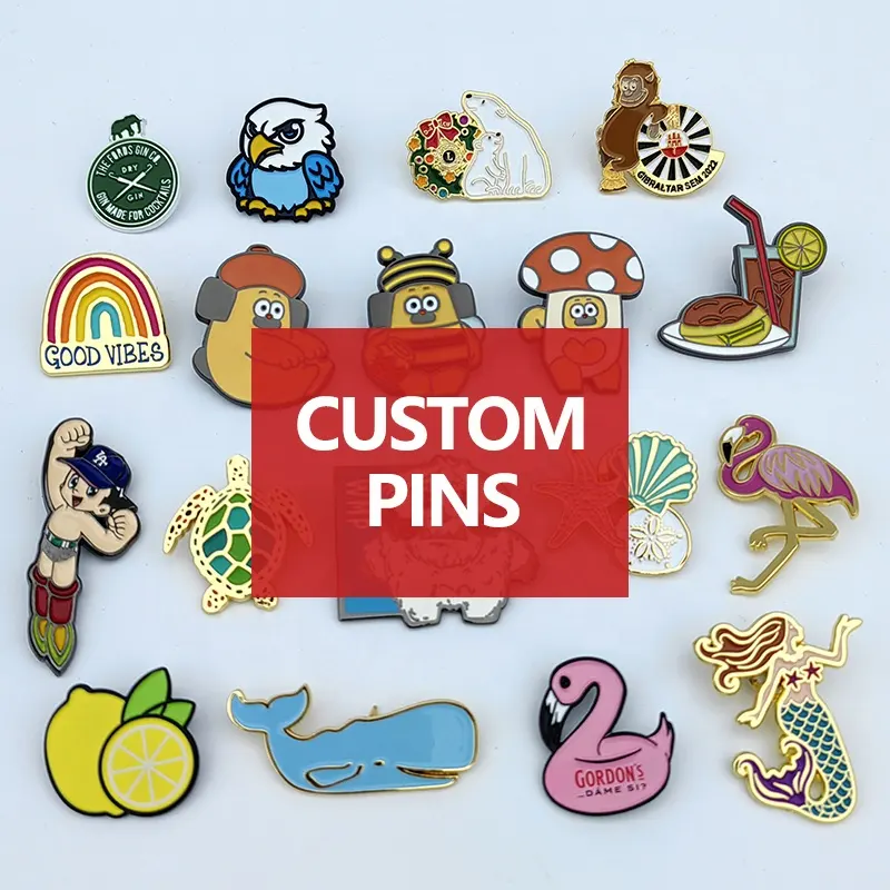 Manufacturer Custom Lapel Pin Badges Labels Design Your Own Logo Metal Crafts Soft Enamel Pins