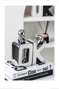 Supporto per <span class=keywords><strong>Libri</strong></span> Creativo a Forma <span class=keywords><strong>di</strong></span> Alfabeto, Ornamenti in Ceramica <span class=keywords><strong>di</strong></span> Alta Qualità per Soggiorno, Mobile TV, Decorazione per Portico - Product Image 6