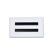 Grille de ventilation décorative moderne 8x4 po à 2 fentes, diffuseur linéaire standard pour plafonds, murs et sols