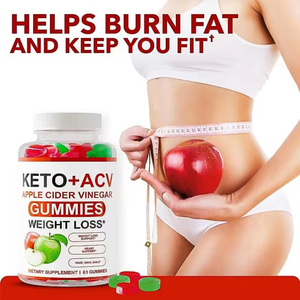 Gomas Keto ACV para Perda de Peso 1000mg, Gomas Probióticas de Vinagre de Maçã Veganas Sem Açúcar, Suplemento Avançado para Emagrecimento - Product Image 3