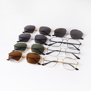 9633 Nouvelles lunettes de soleil de luxe en métal, monture carrée, unisexe, haute qualité, mode, protection UV400, modèle <span class=keywords><strong>vintage</strong></span> de créateur - Product Image 2