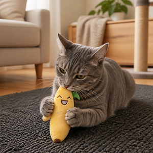 Jouet <span class=keywords><strong>à</strong></span> mâcher en peluche mignon <span class=keywords><strong>à</strong></span> <span class=keywords><strong>la</strong></span> catnip pour usage intérieur, sans alimentation ni installation requise, grande collection <span class=keywords><strong>de</strong></span> jouets pour chats Self-Hei-Jiebo - Product Image 4